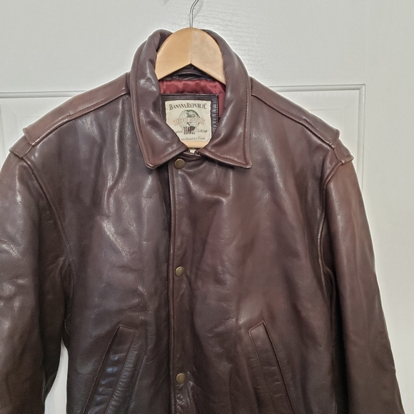 Aviator Bomber Jacket VINTAGE Banana Republic - Picture 2 of 12